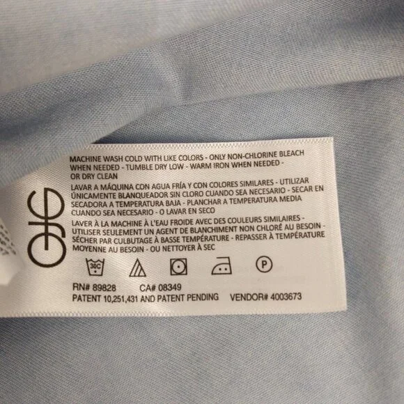 NEW ella moss Chambray Tie Sleeve Top S - Picture 4 of 7